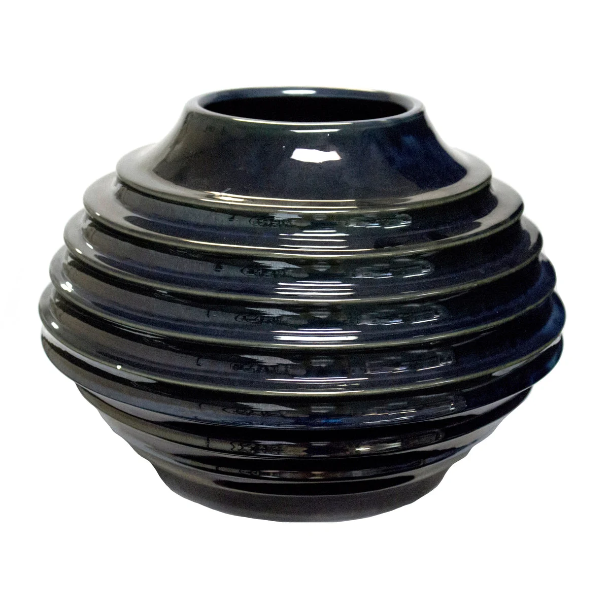 Sagebrook Home Reactive Blue Vase 9.25``
