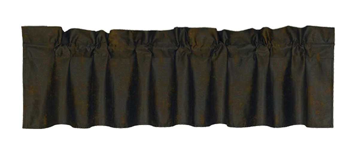 HiEnd Accents Suede Valance,Chocolate