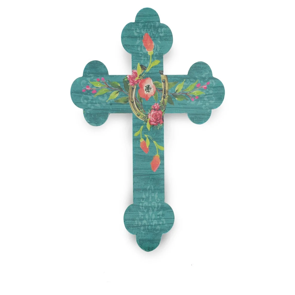HiEnd Accents Printed Horseshoe Cross