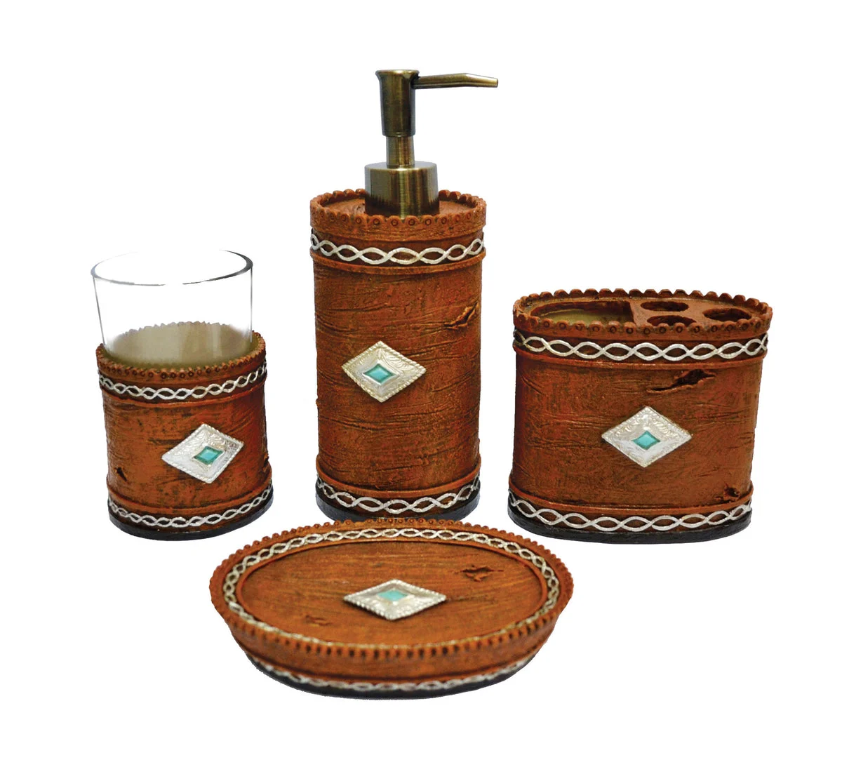 HiEnd Accents 4pc Navajo Bathroom Set