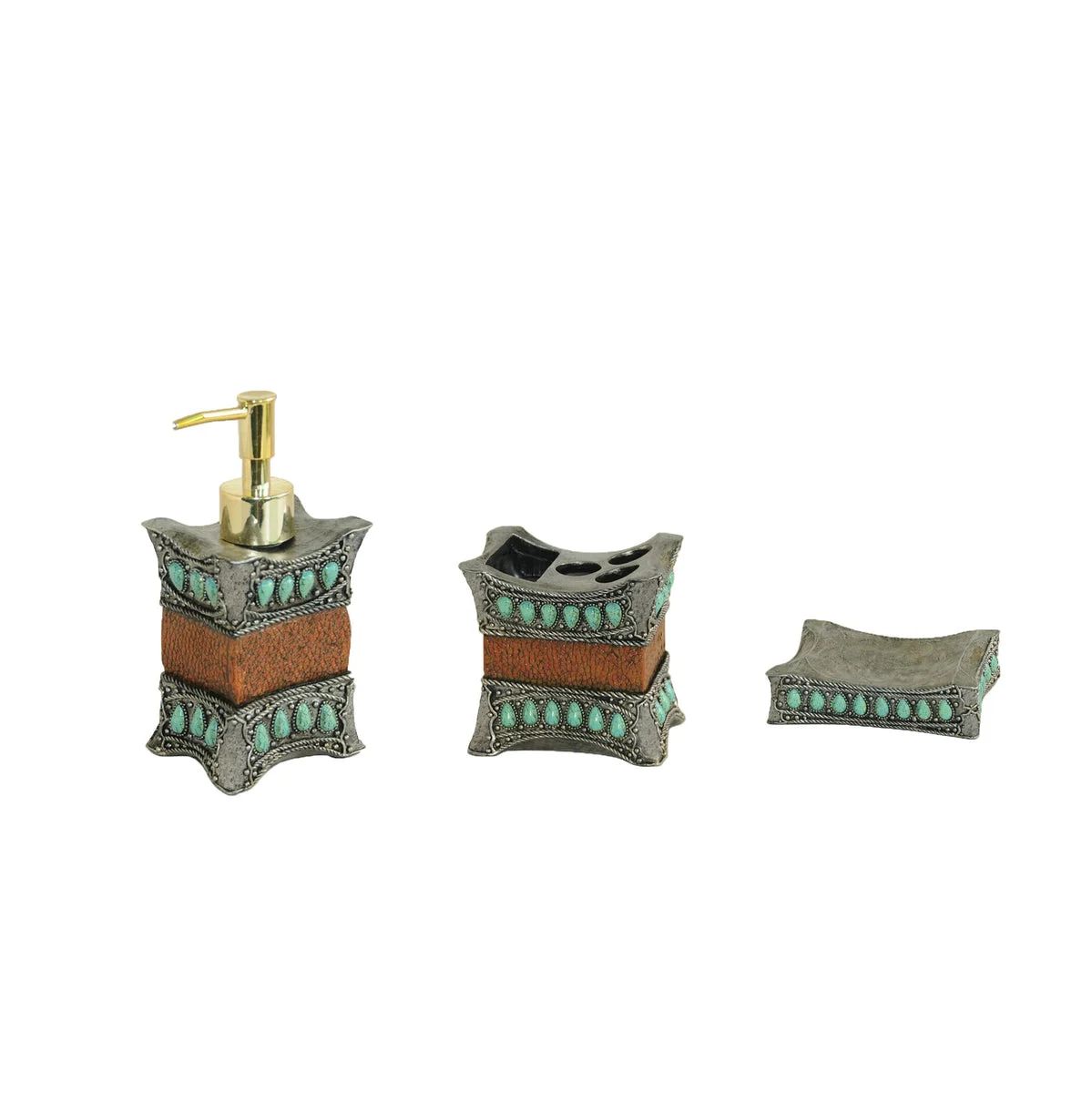 HiEnd Accents Turquoise Bath Set, 3 PC