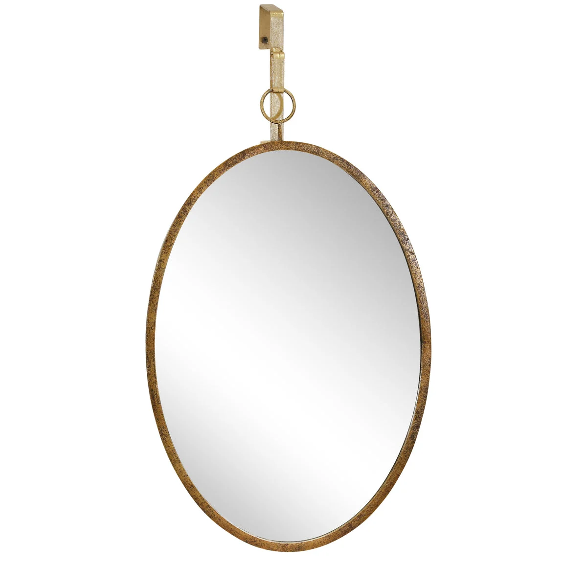 Sagebrook Home Gold Hanging Mirror, Oval