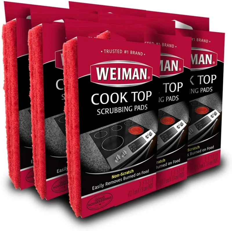 Weiman Cook Top Scrubbing Pads, 18 Count, 6 Pack
