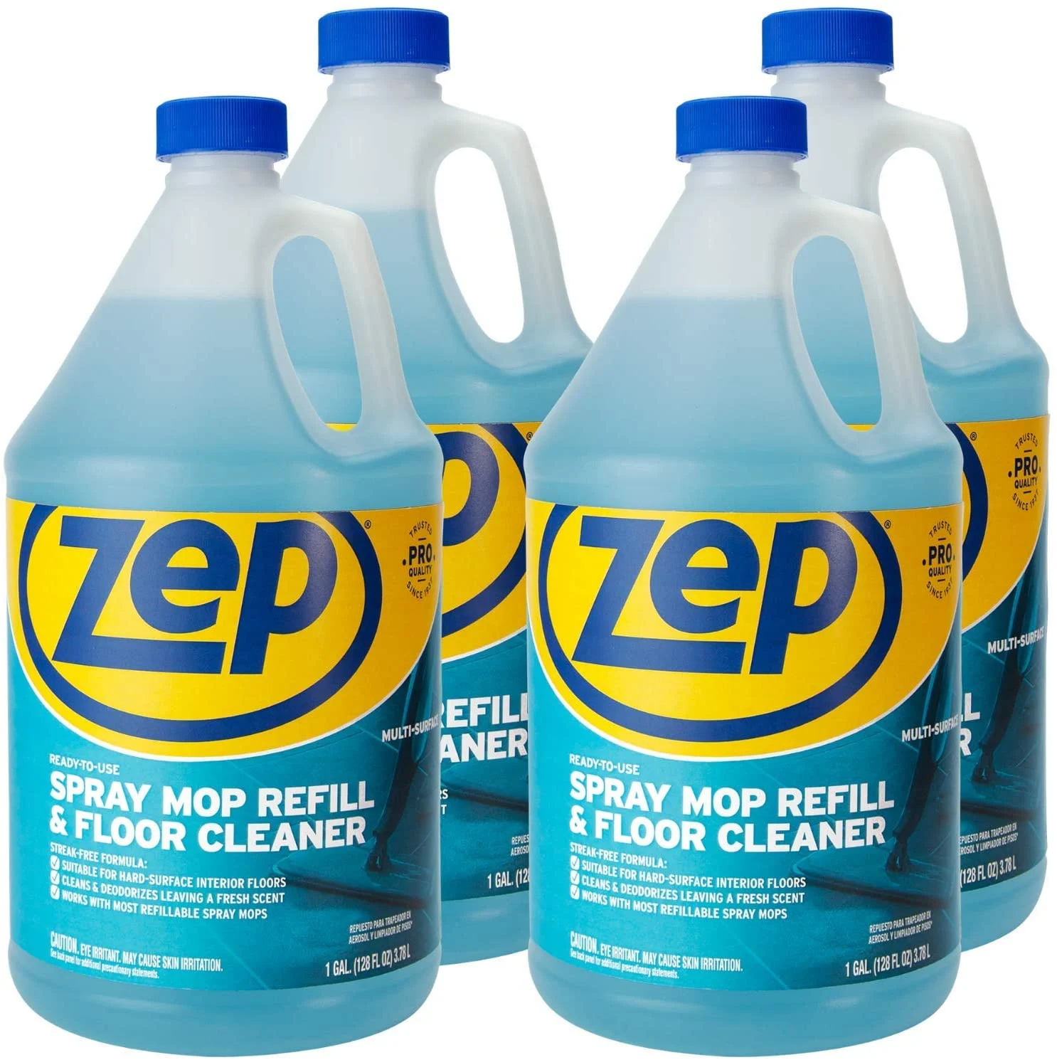 Zep Industrial Multi-Surface Floor Cleaner – 1 Gallon, (Case of 4)