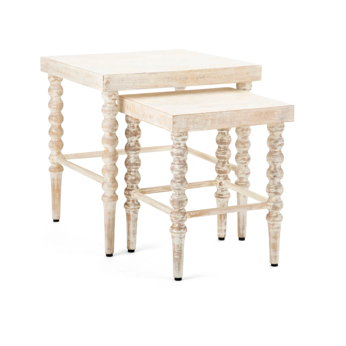 IMAX Worldwide Home Praha Wood Accent Tables - Set of 2