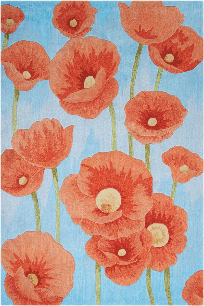 Nourison Contour Contemporary Blue Area Rug