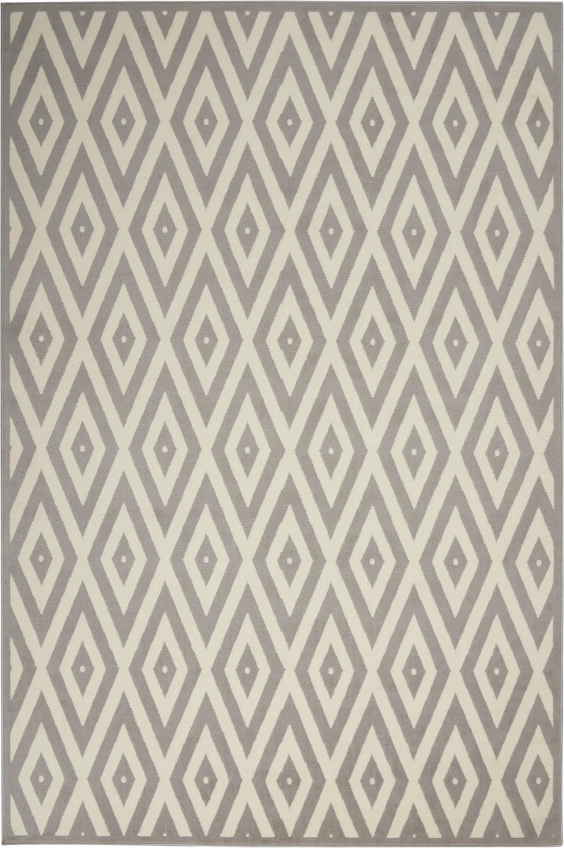 Nourison Grafix s White/Grey Area Rug