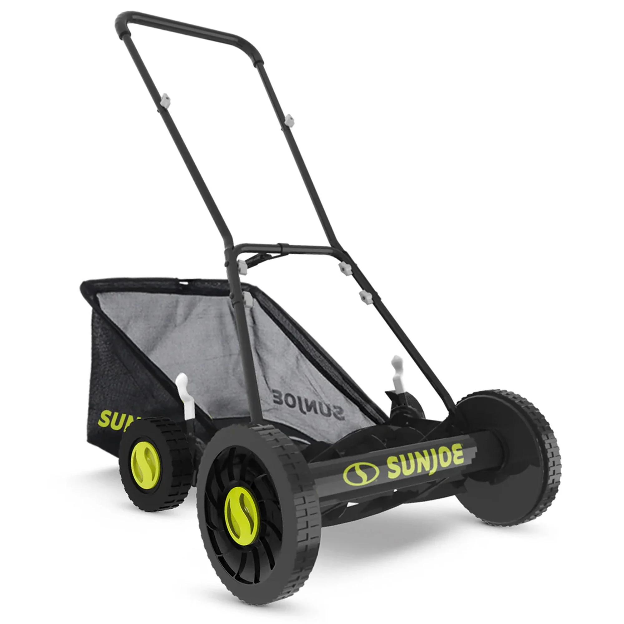 Sun Joe Manual Reel 18" Push Behind Lawn Mower with Grass Catcher, SUJ-MJ501M