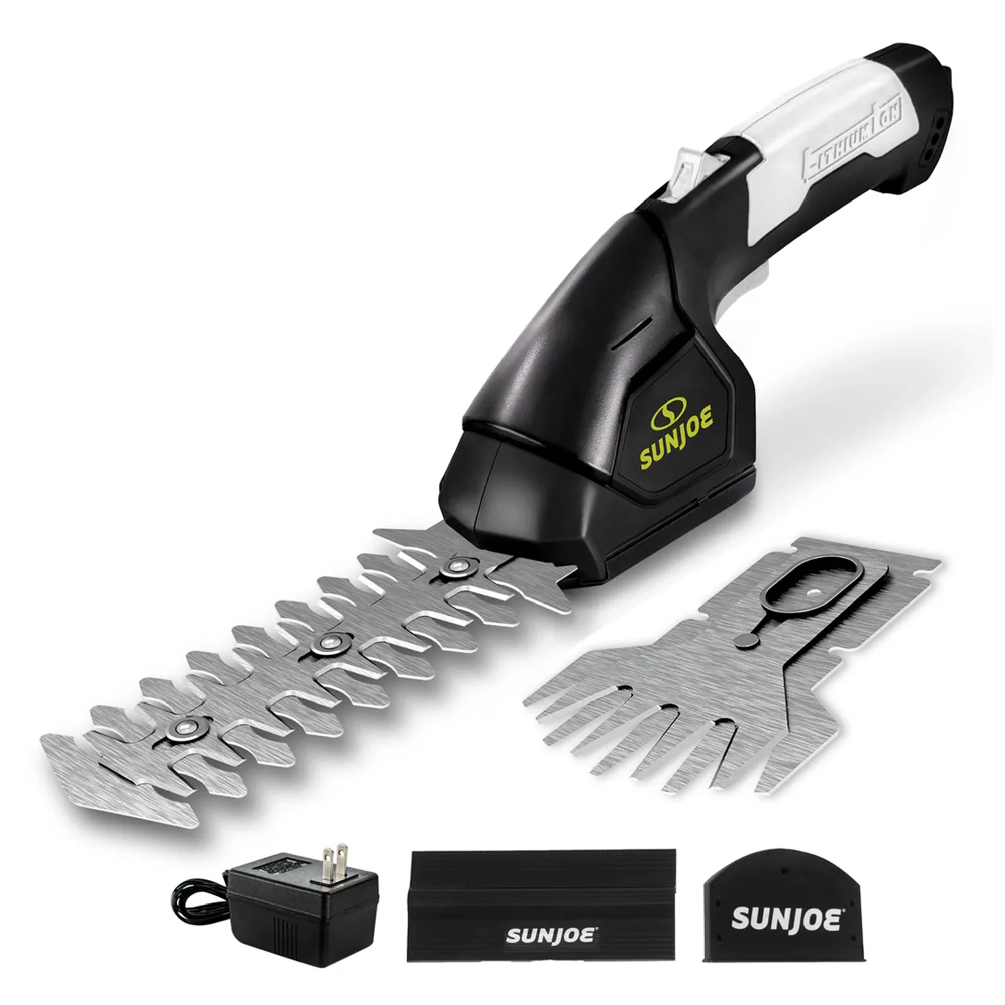 Sun Joe 2 in 1 Cordless Handheld Grass Shear and Hedge Trimmer, 7.2-Volt, Black