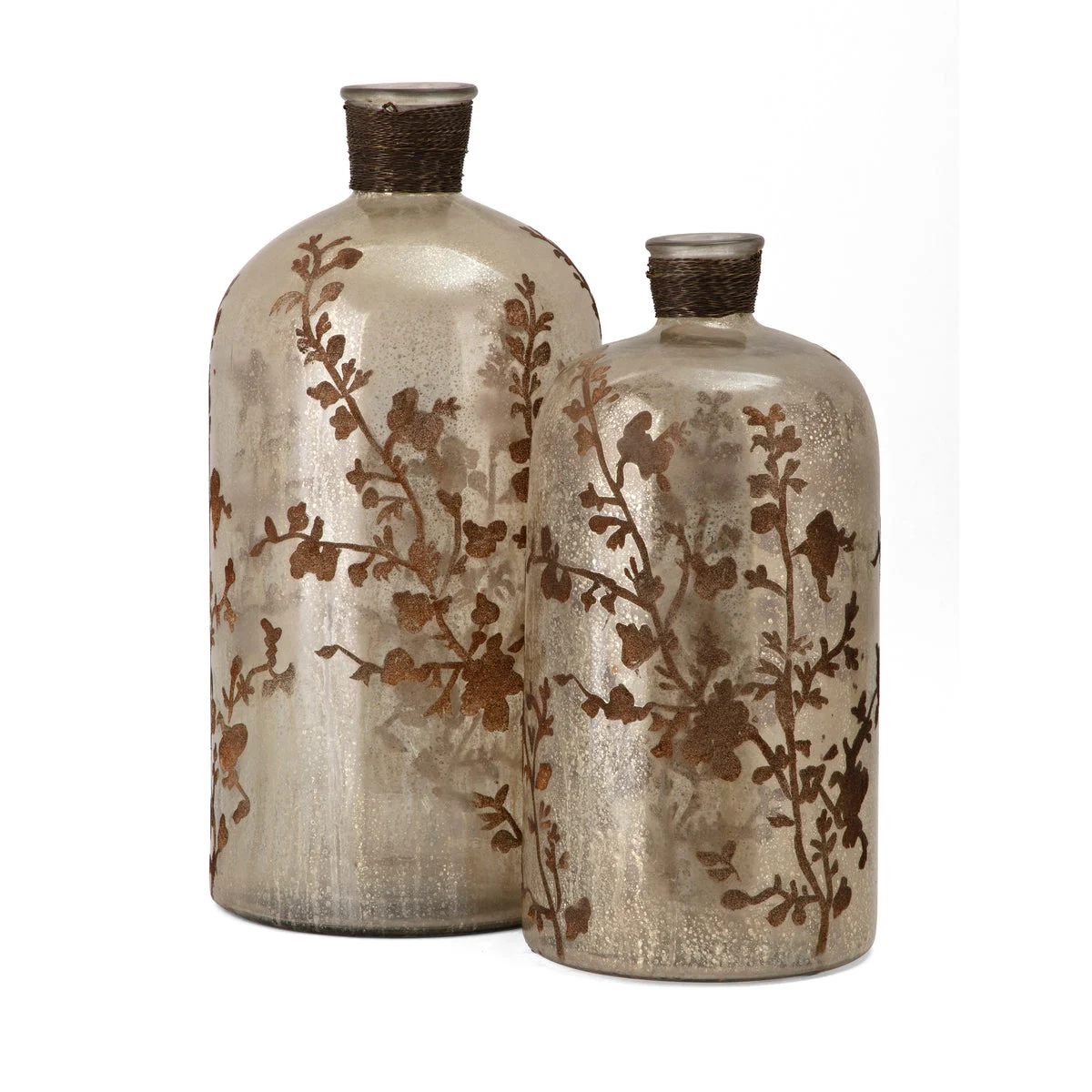 Imax Worldwide Home Walden Etched Bottles - Set of 2
