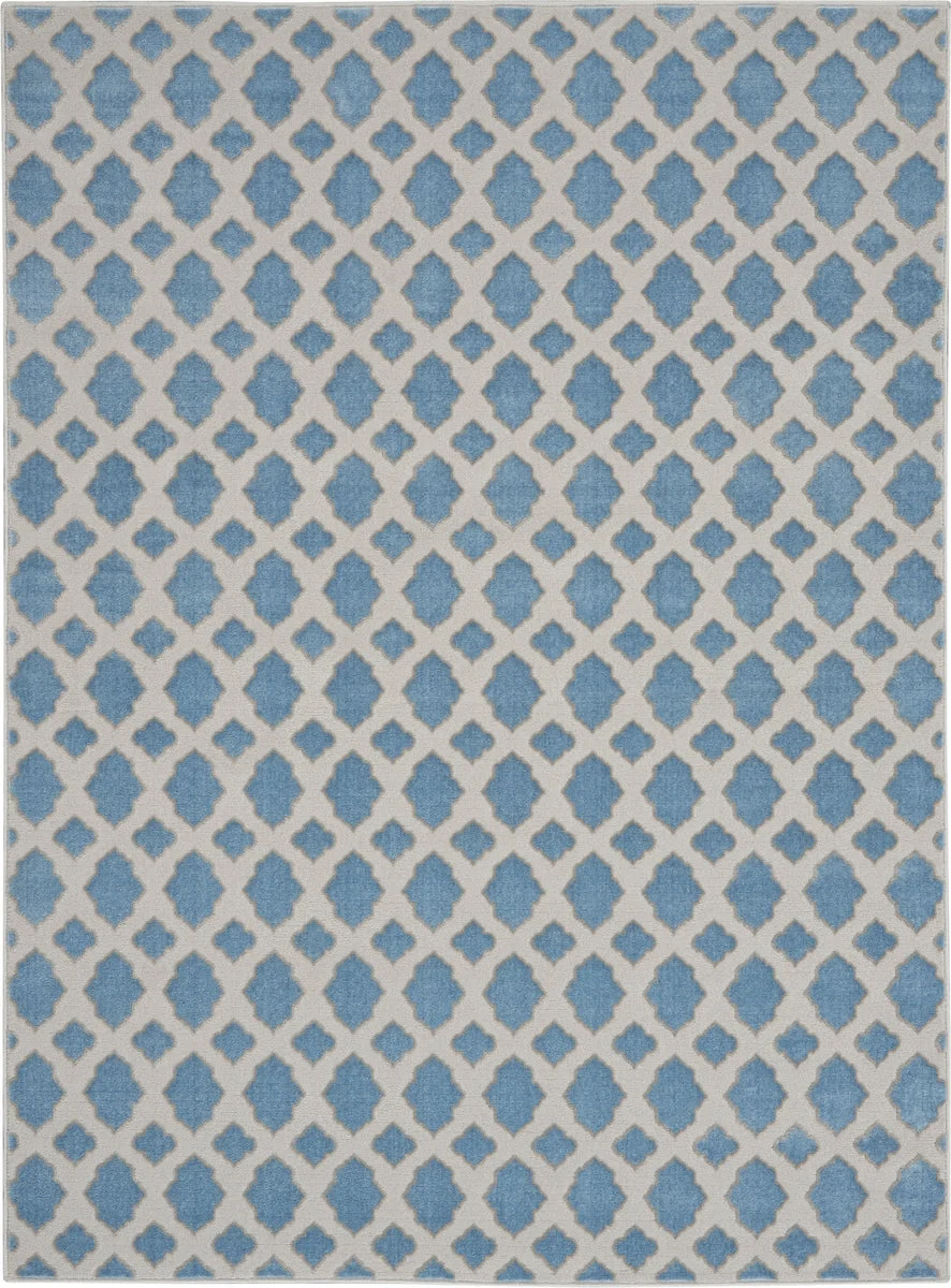 Nourison Joli Contemporary Blue/Grey Area Rug