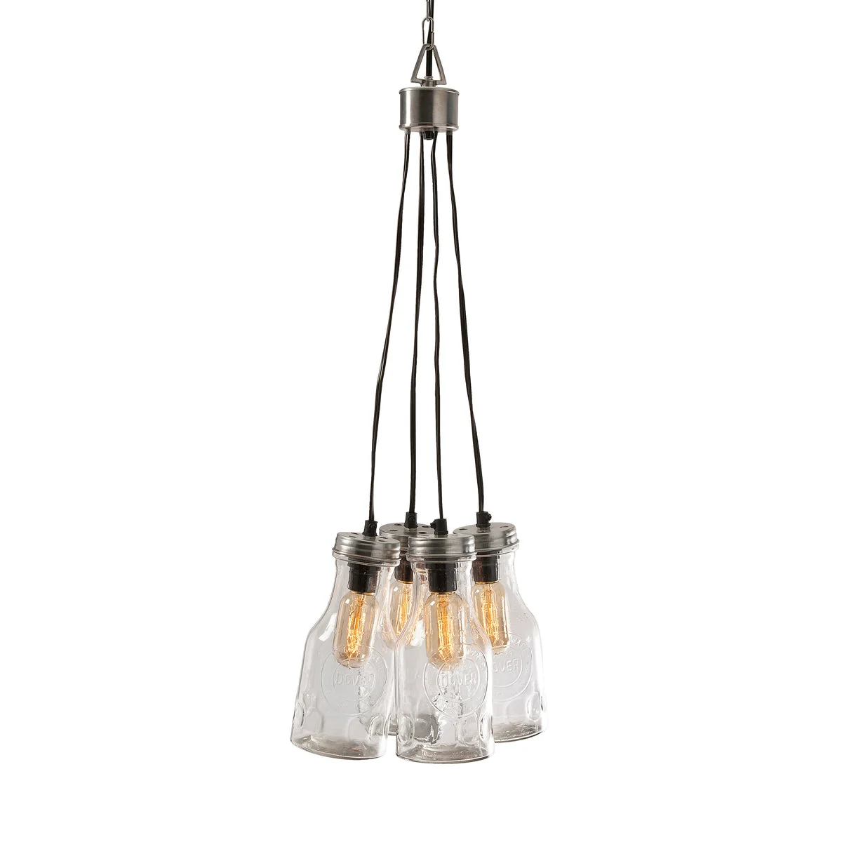 IMAX Worldwide Home Cormack Glass Bottle Cluster Pendant Light