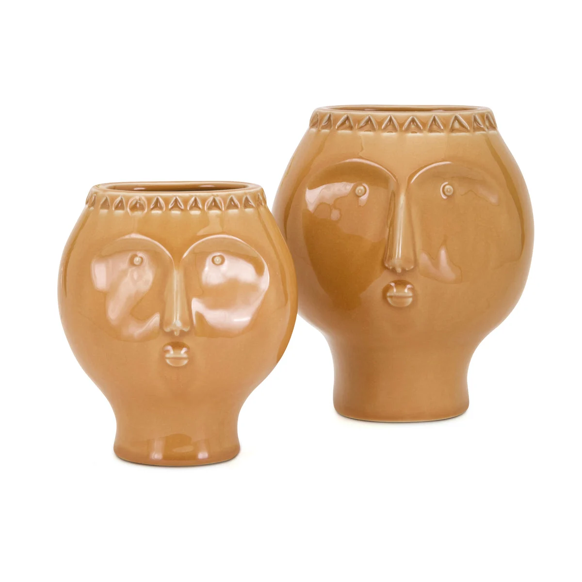 IMAX Worldwide Home Apollos Ceramic Pots - Set of 2