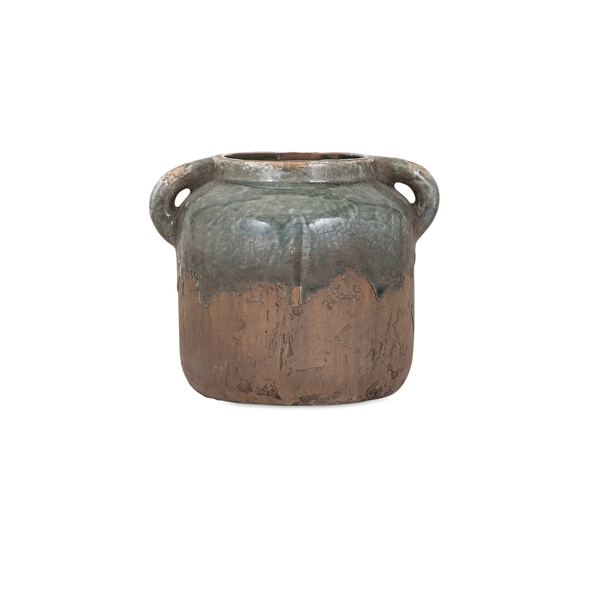 IMAX Worldwide Home Bardot Small Blue Stone Ceramic Vase