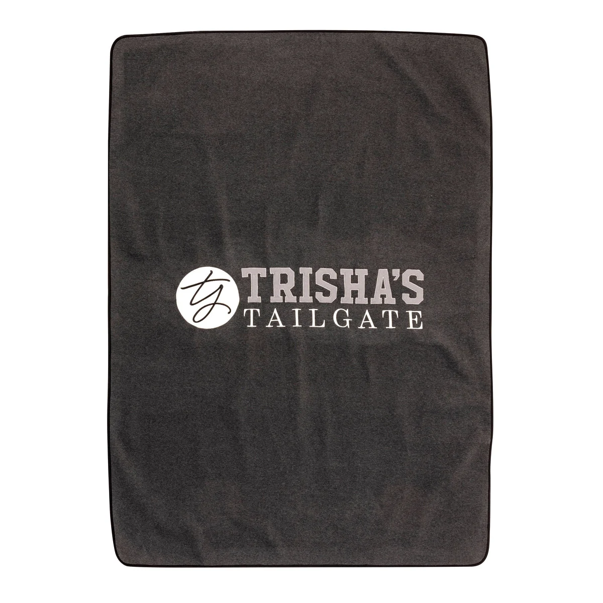 Imax Worldwide Home TY Tailgate Charcoal Gray Embroidered Sweatshirt Blanket
