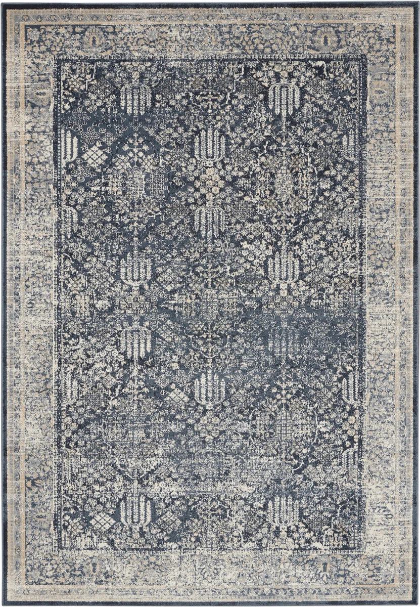 Nourison Malta Traditional Navy/Ivory Area Rug
