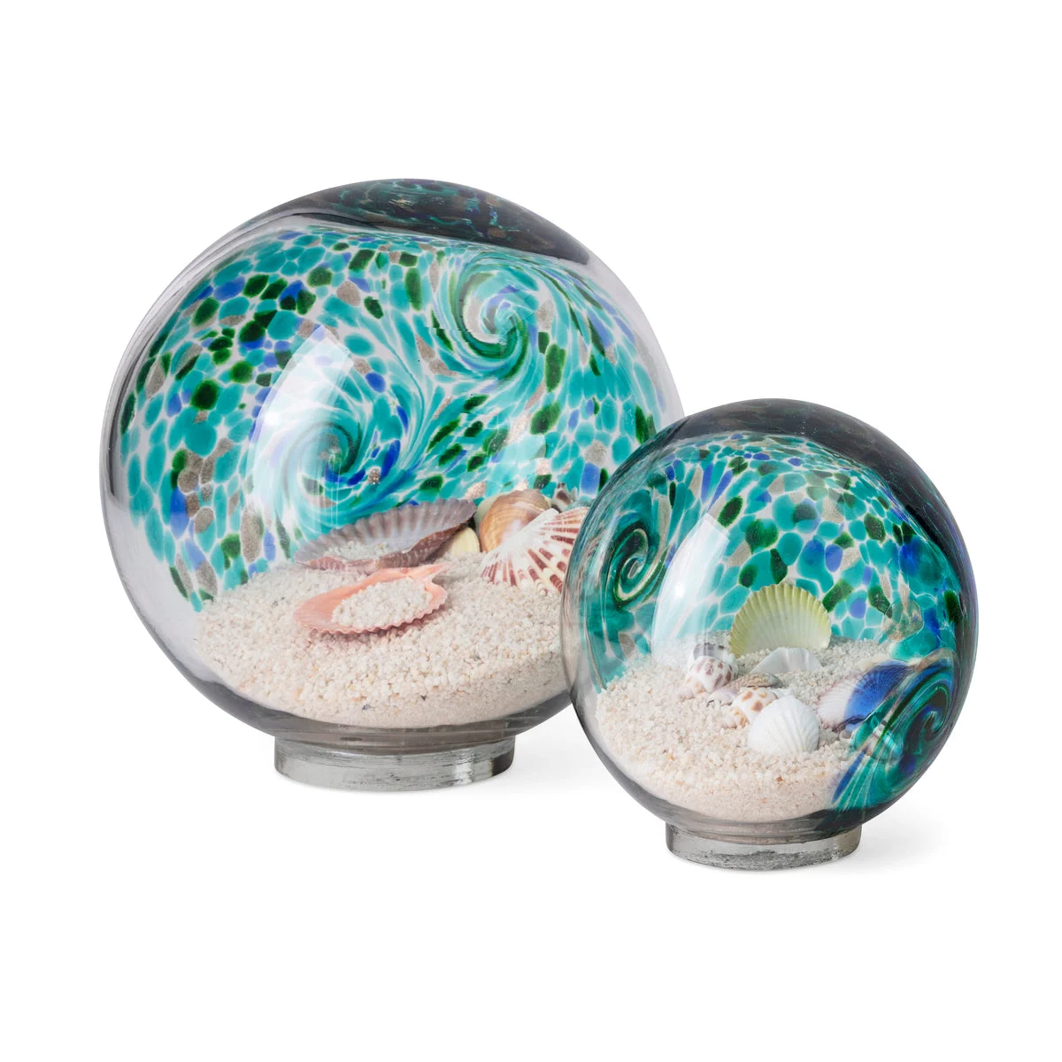 Imax Worldwide Home Russell Art Glass Globes - Set of 2
