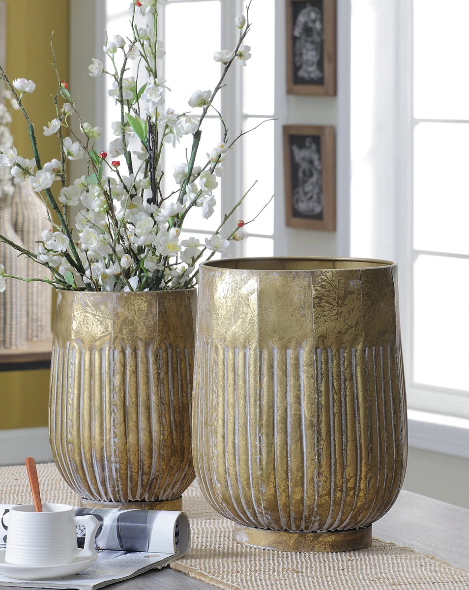 IMAX Worldwide Home Konnie Metal Urns - Set of 2