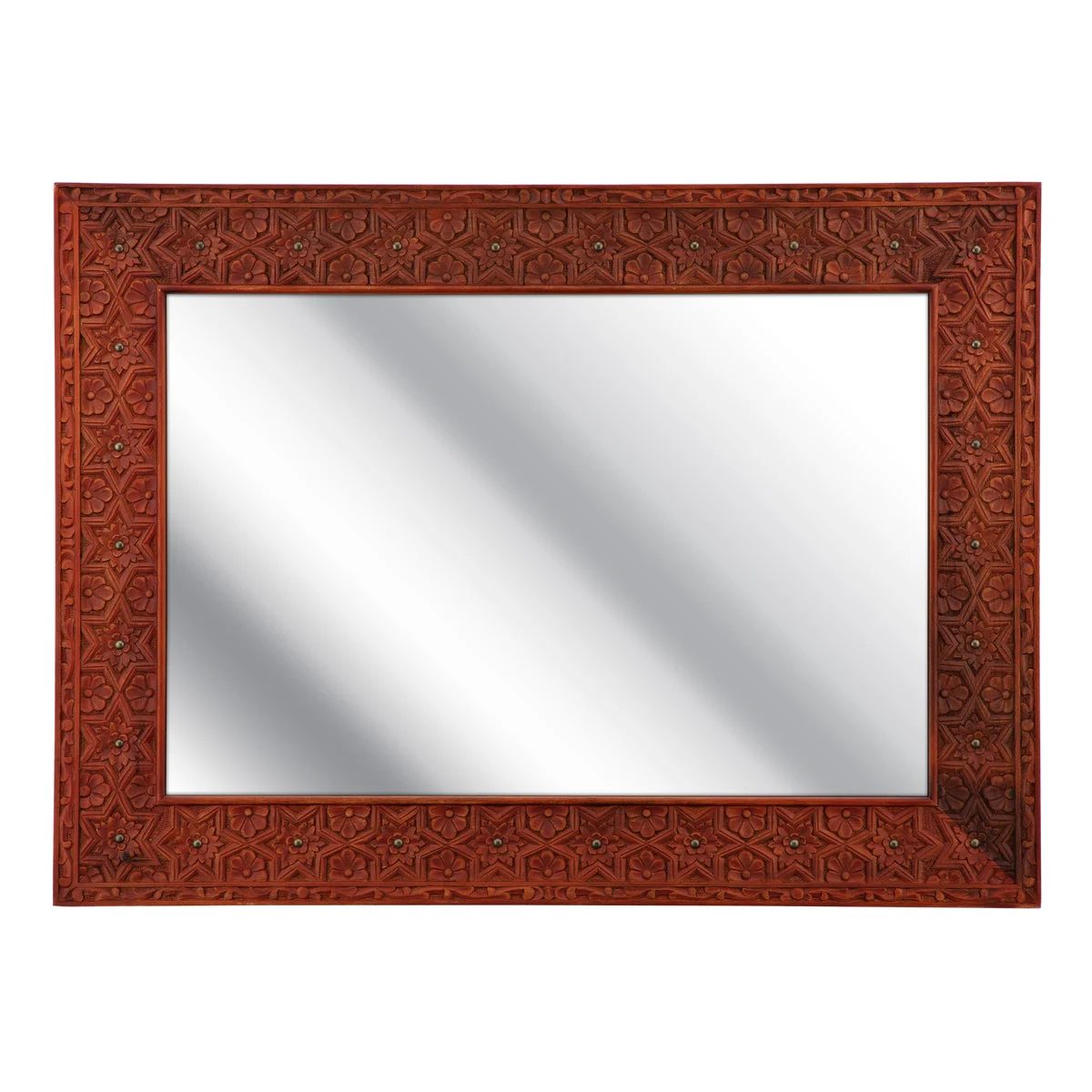 IMAX Worldwide Home Petra Hand Carved Wall Mirror