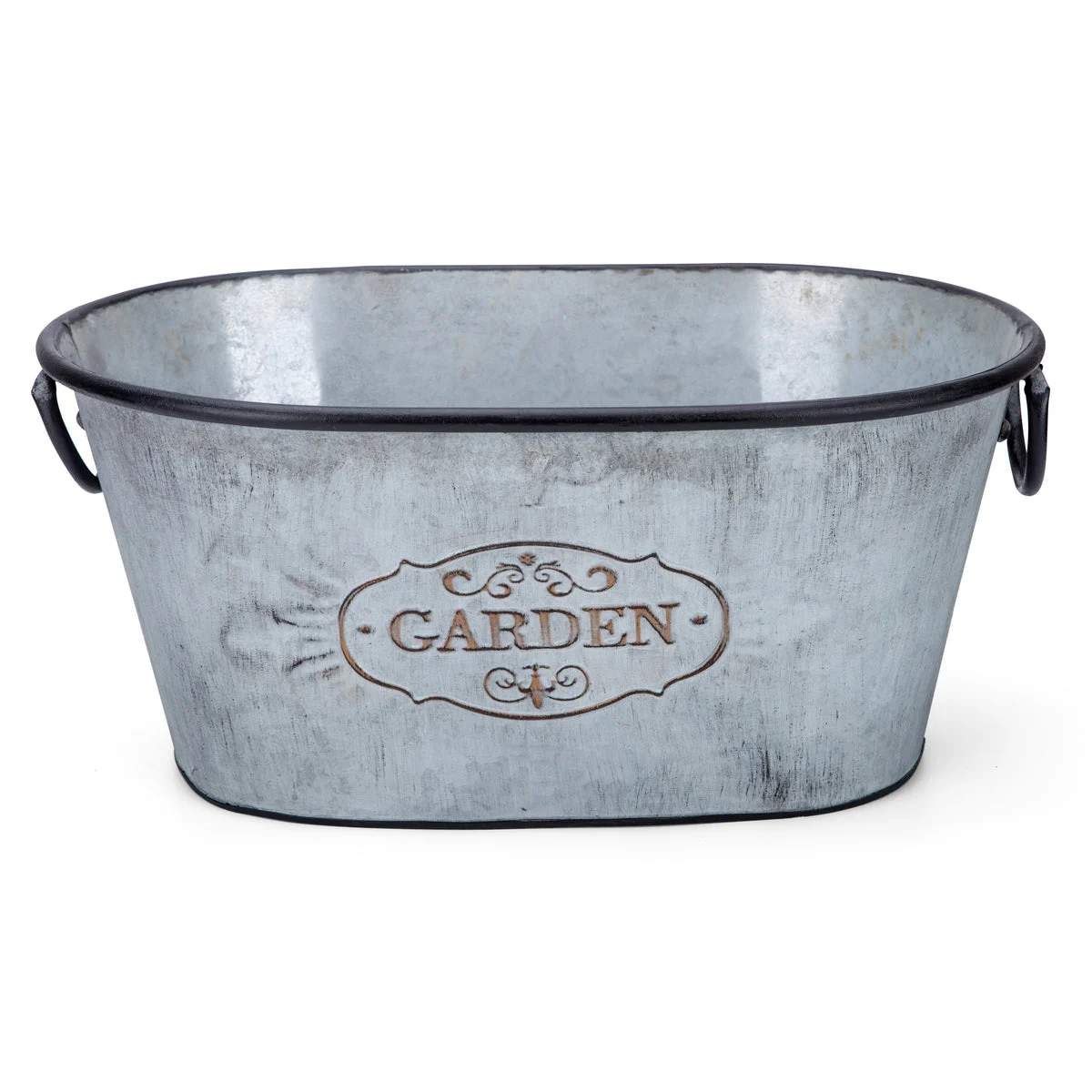 IMAX Worldwide Home Marin Galvanized Oval Planters - Set of 3