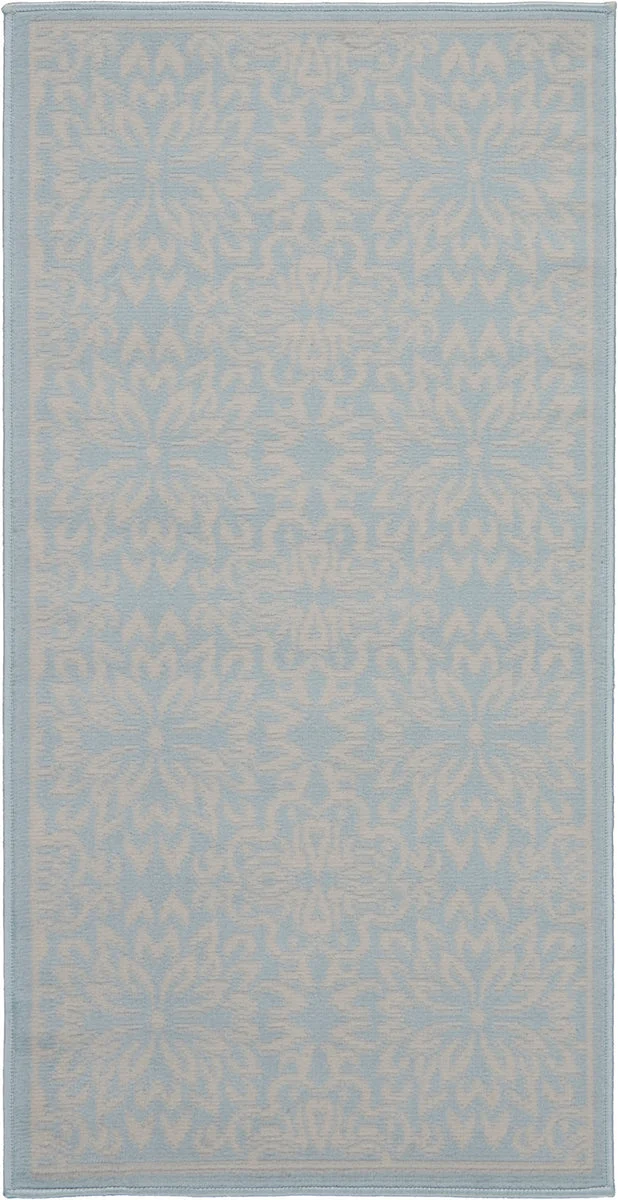 Nourison Jubilant Transitional Ivory/Light Blue Area Rug