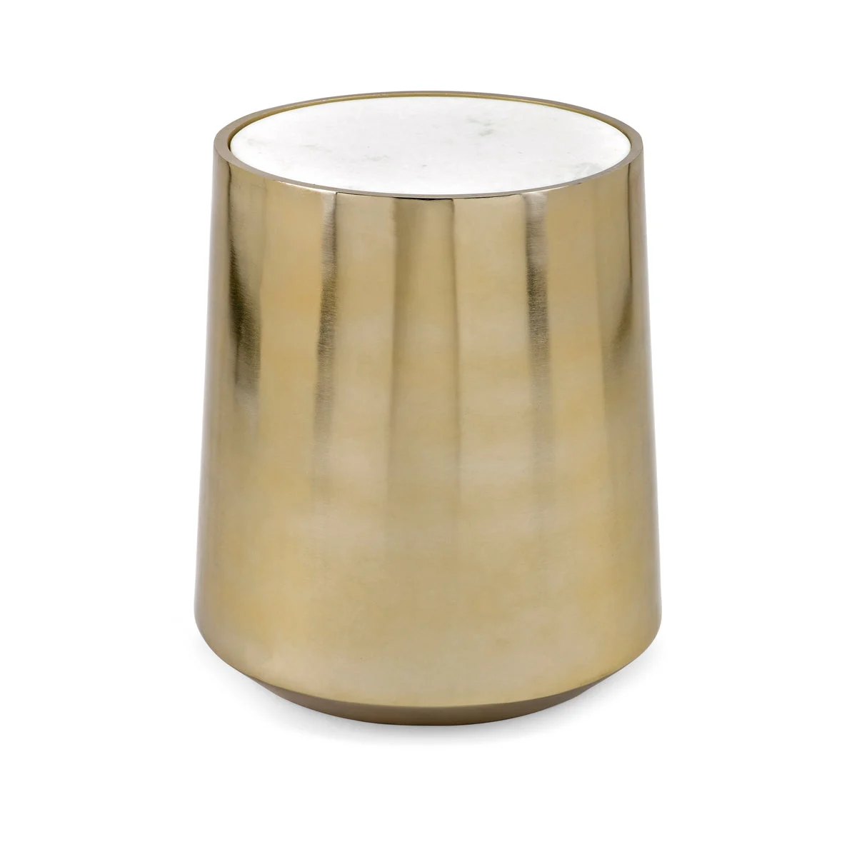 IMAX Worldwide Home Briar Metal and Marble Drum Table