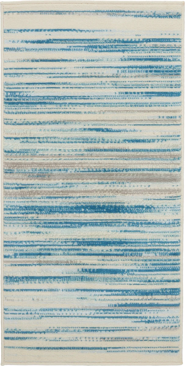 Nourison Jubilant Contemporary Blue Area Rug