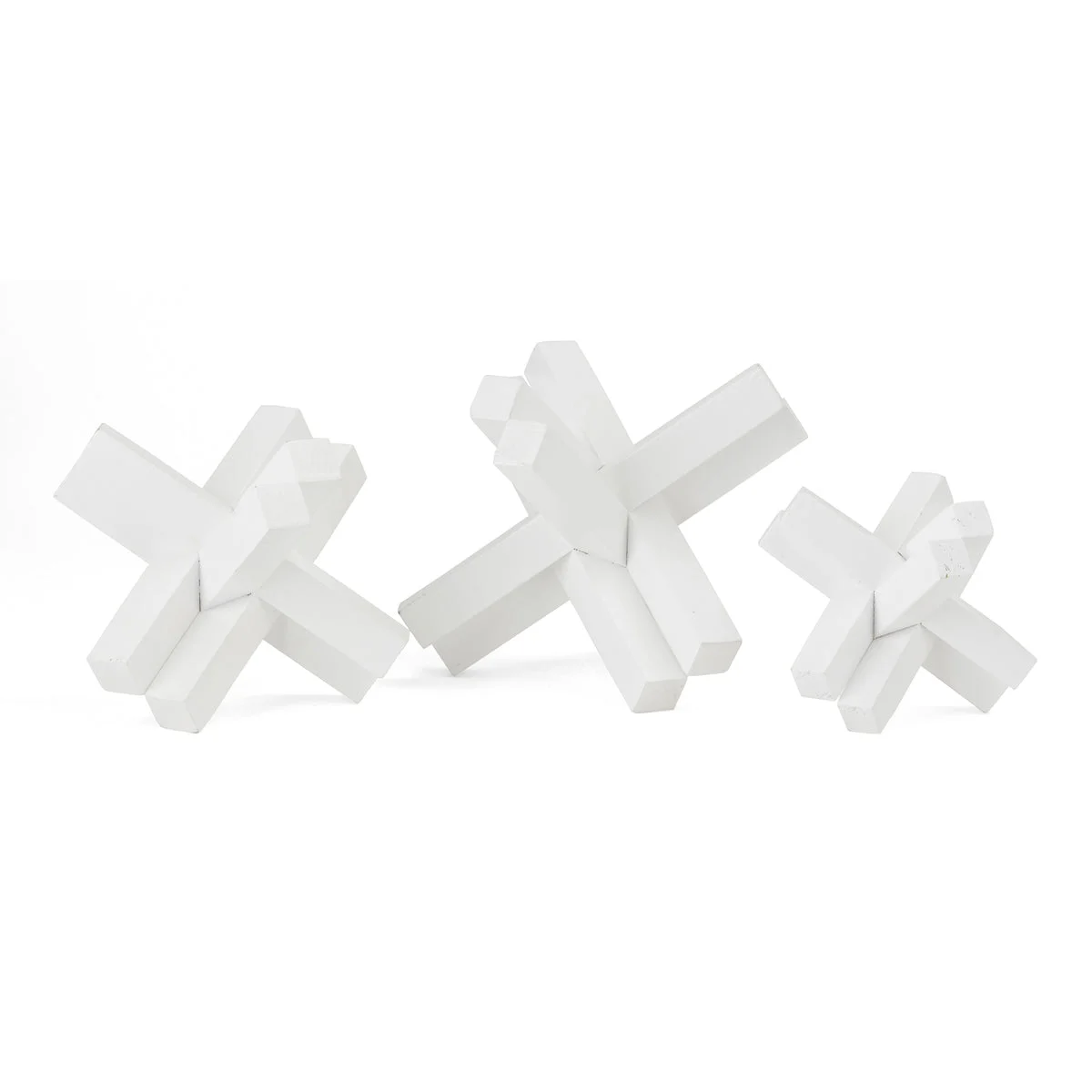 IMAX Worldwide Home White Puzzle Statuaries - Set of 3