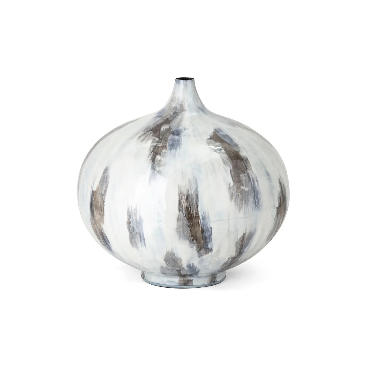 Imax Worldwide Home TY Tribute Wide Enamel Iron Vase