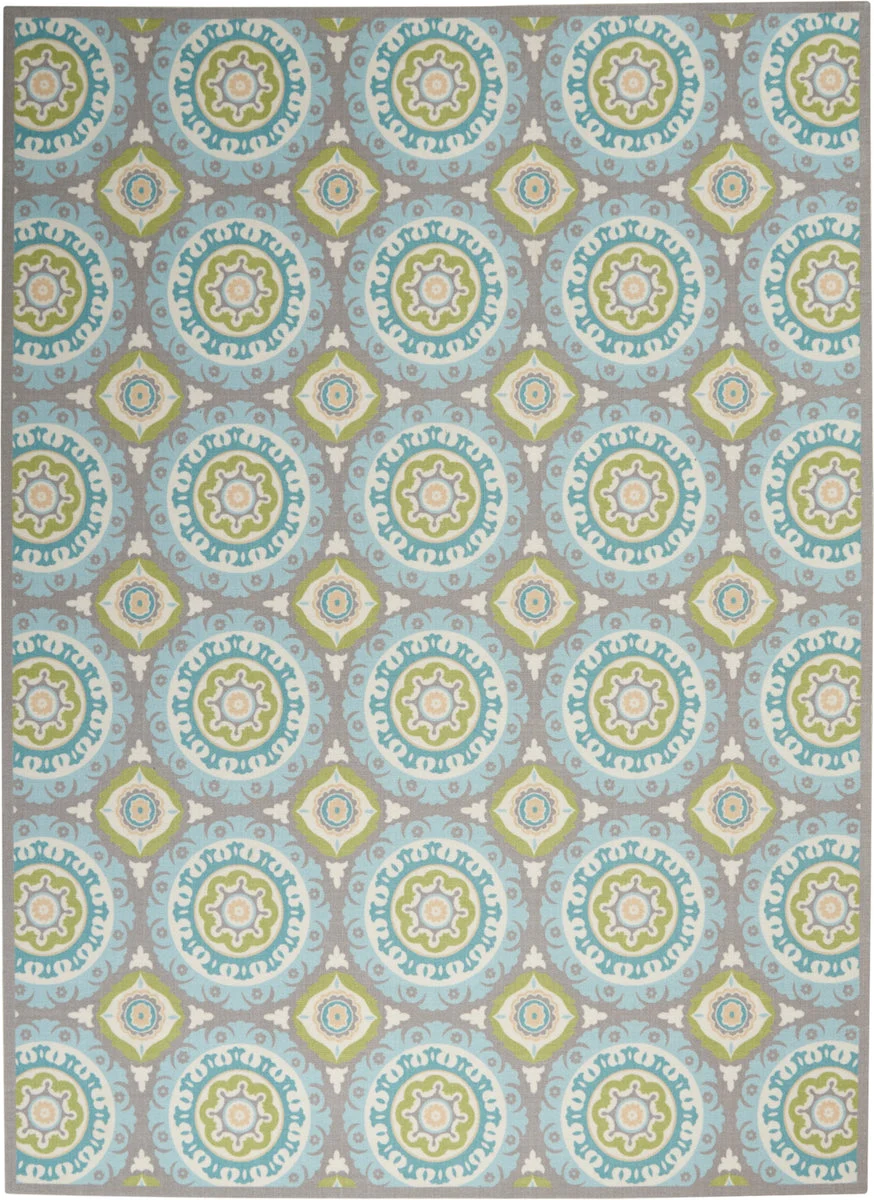 Nourison Sun N` Shade Contemporary Jade Area Rug