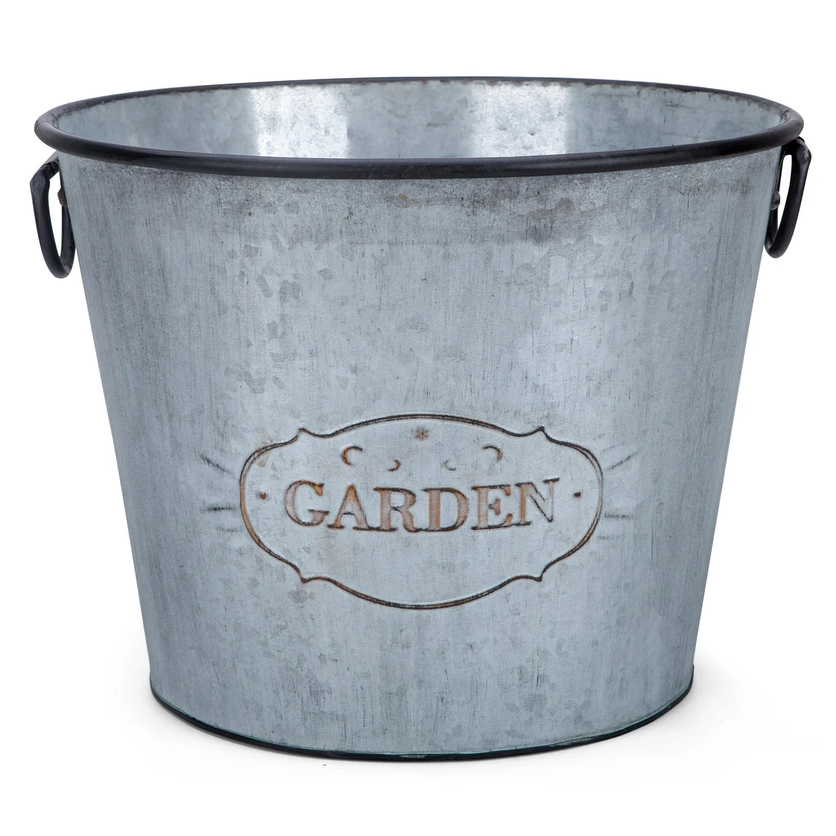 IMAX Worldwide Home Marin Galvanized Round Planters - Set of 3