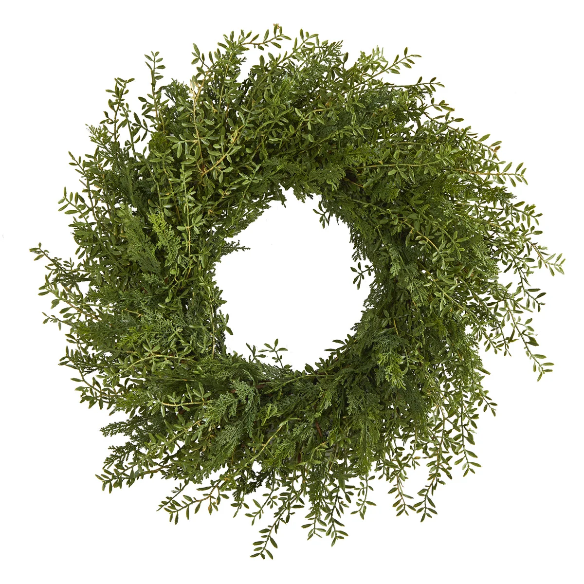 Nearly Natural 27`` Mixed Grass Artificial Wreath