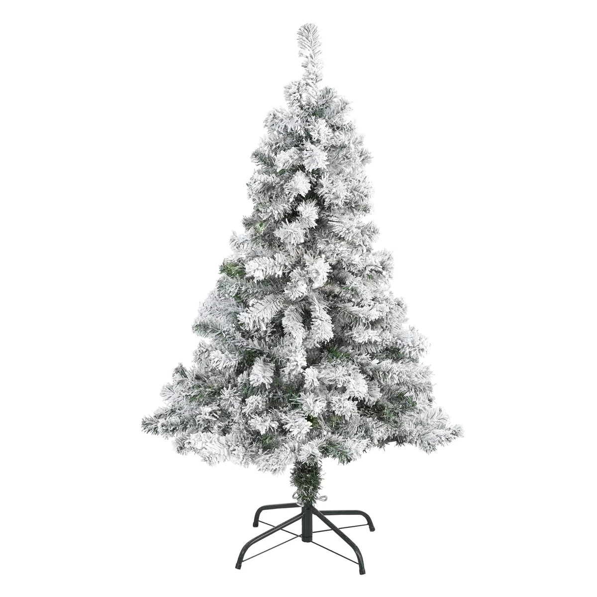 Nearly Natural 4` Flocked Rock Springs Spruce Artificial Christmas Tree