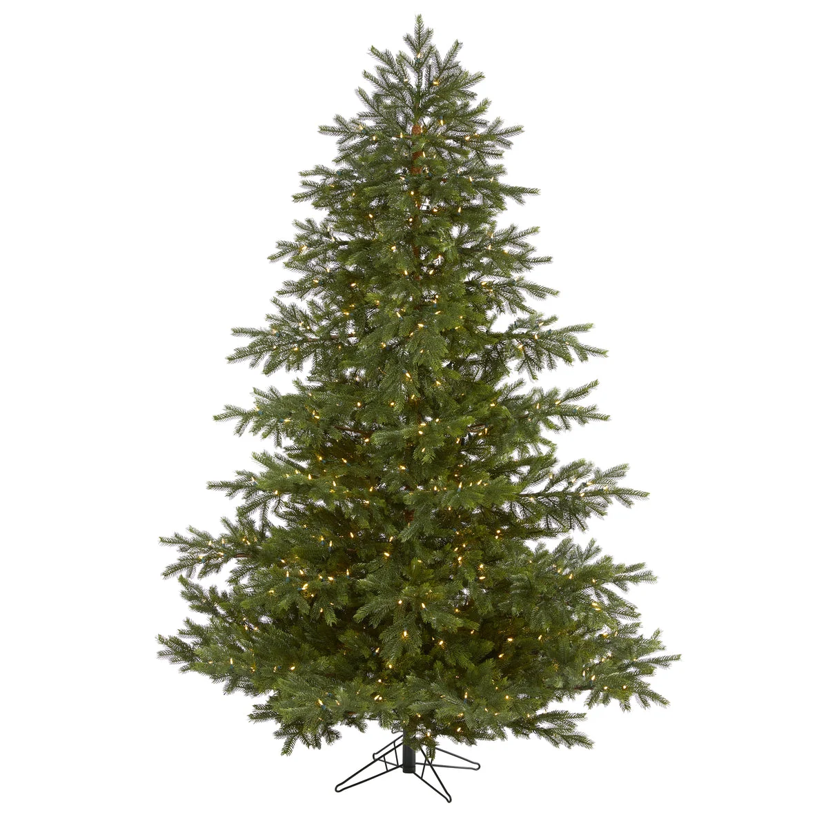 Nearly Natural 7.5`South Carolina Spruce Real Touch Artificial Christmas Tree with 650 (Multifunction) Warm White LED Lights with Instant Connect Technology and 1081 Bendable Branches