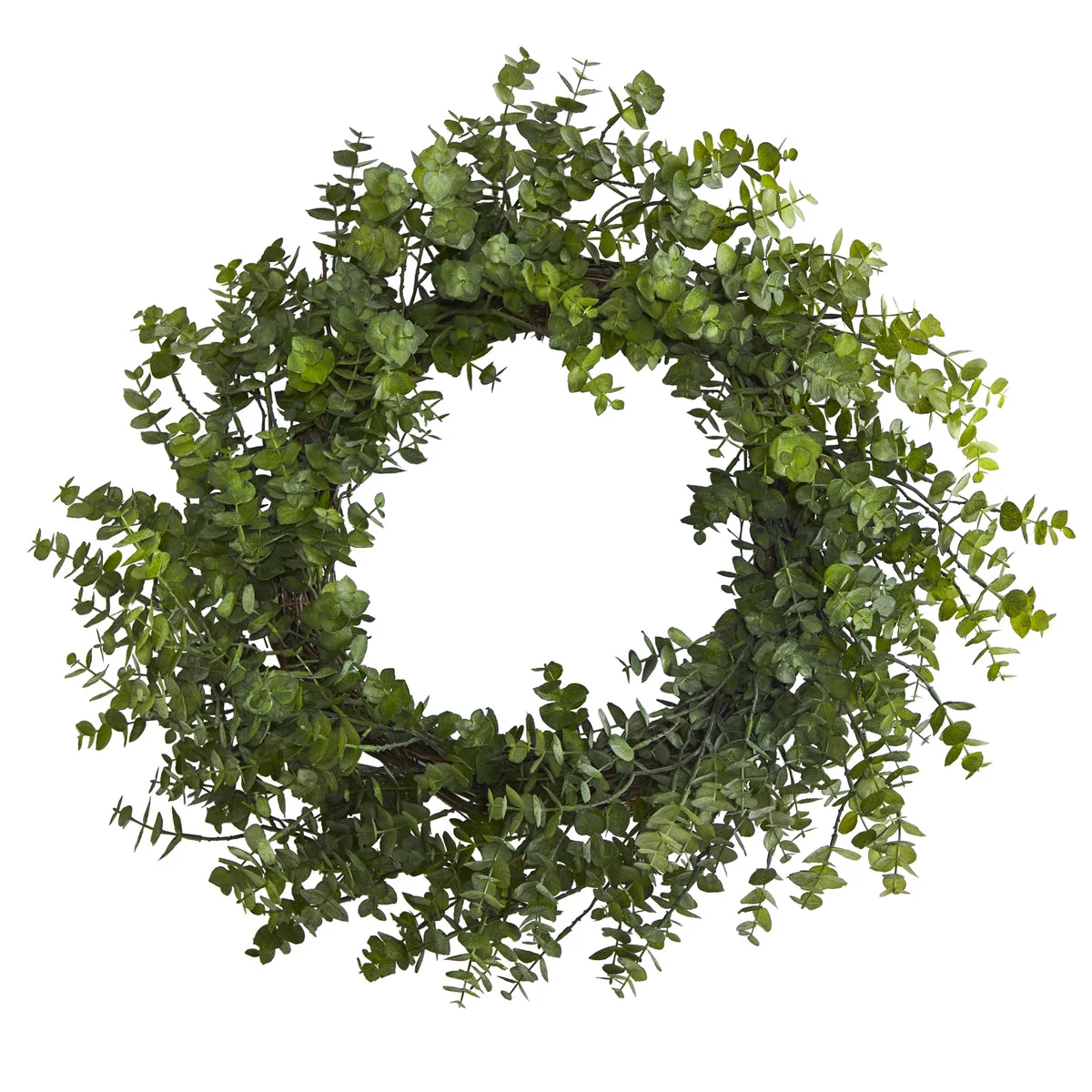 Nearly Natural 24`` Eucalyptus Artificial Wreath
