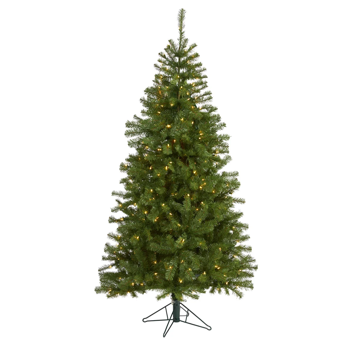 Nearly Natural 6` Springfield Artificial Christmas Tree with 300 Warm Clear Lights and 596 Tips