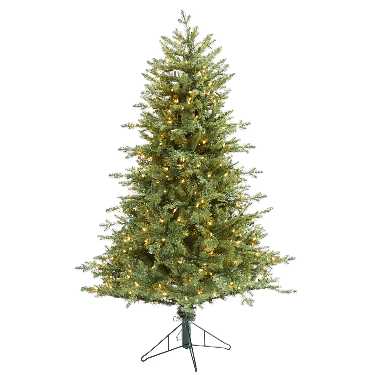 Nearly Natural 5` New Hampshire Spruce Artificial Christmas Tree with 300 Warm White Lights and 618 Bendable Branches