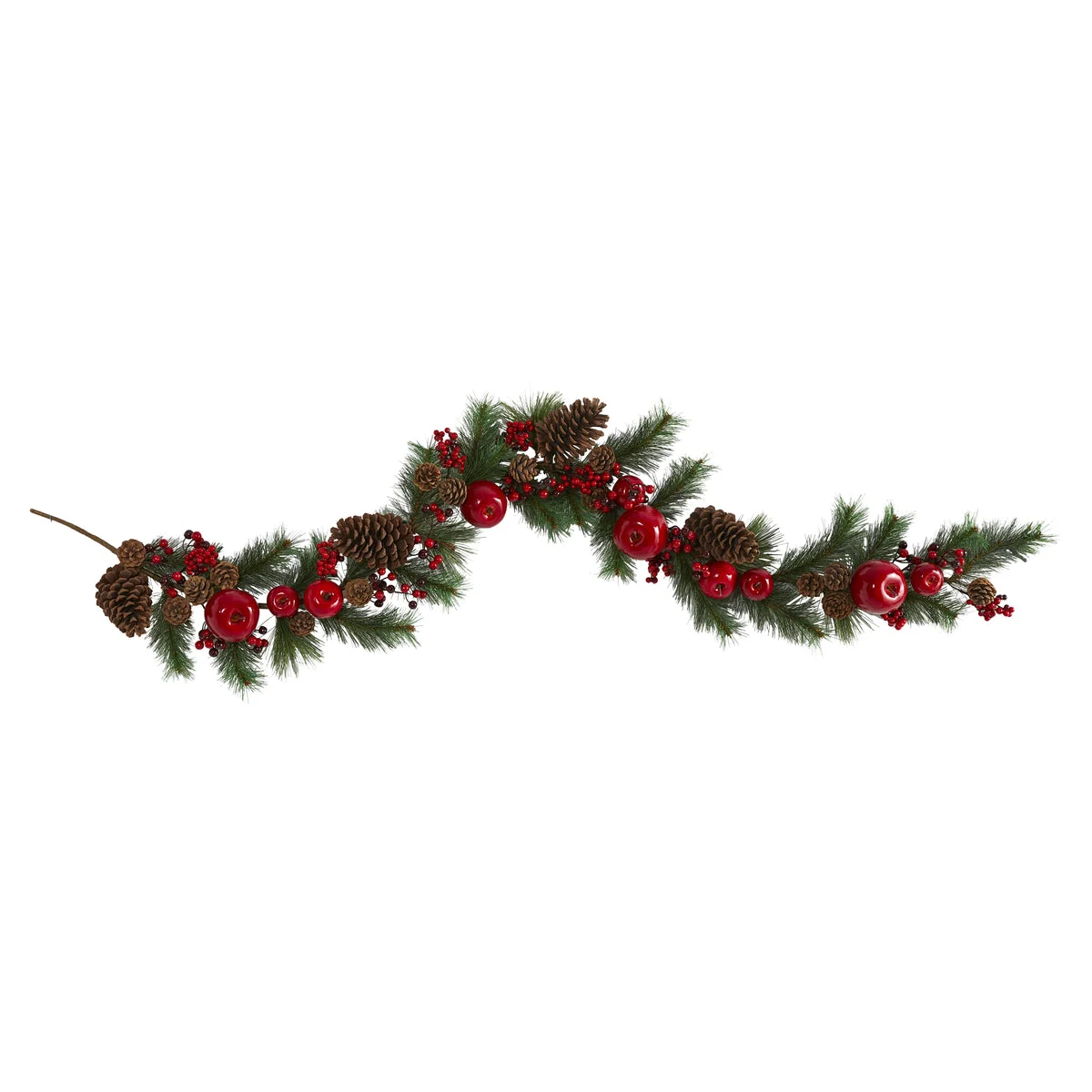 Nearly Natural 6` Apple, Berries and Pinecone Artificial Garland
