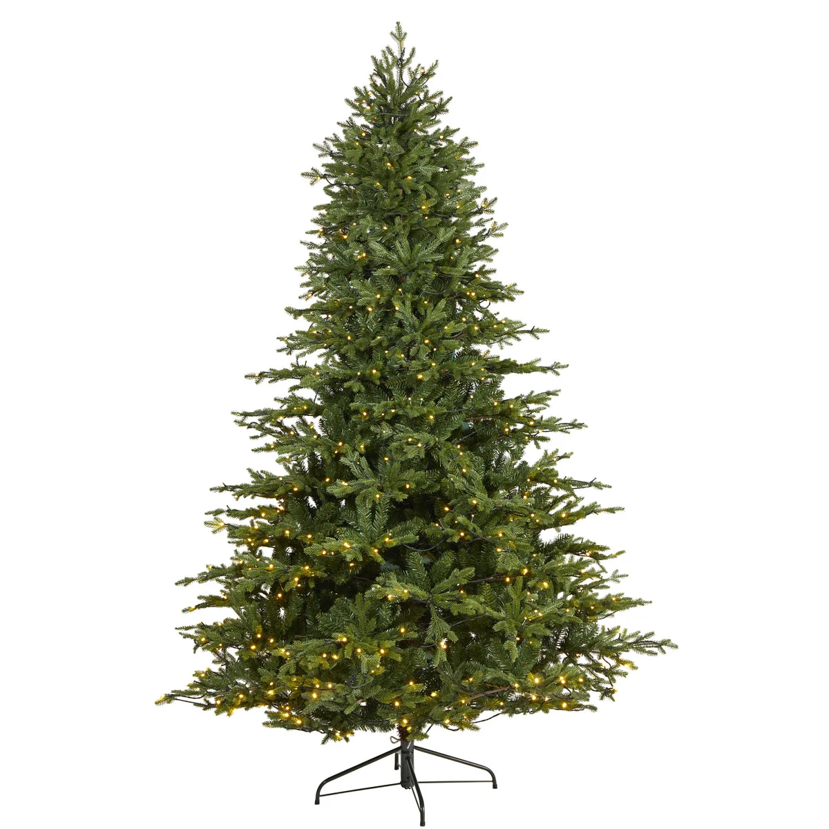 Nearly Natural 7.5` Wyoming Spruce Artificial Christmas Tree with 650 Clear LED Lights and 1701 Bendable Branches