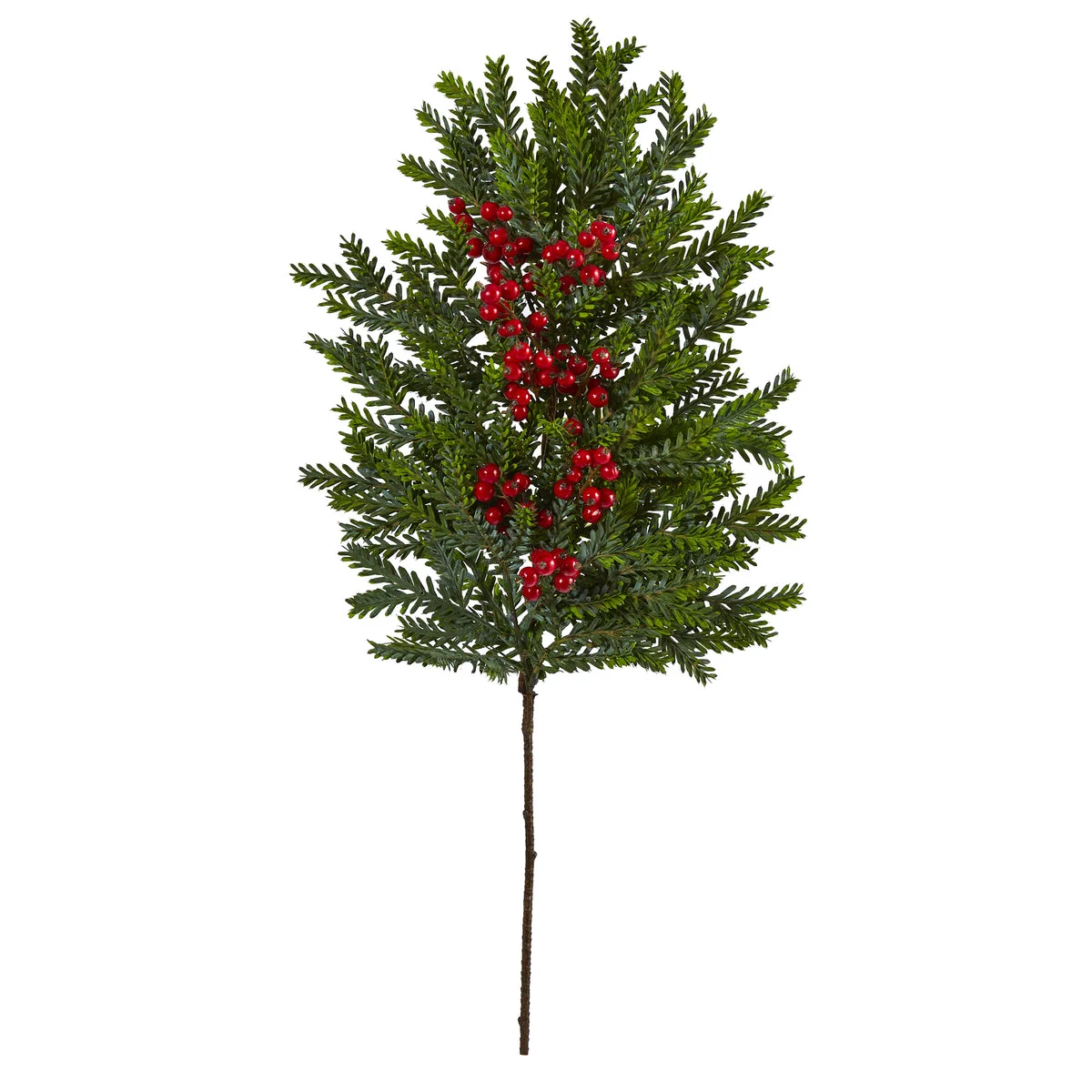 Nearly Natural 34`` Pine and Berries Artificial Hanging Plant (Set of 3)