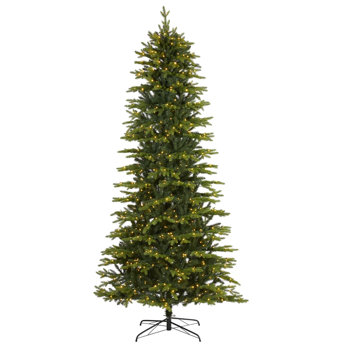 Nearly Natural 9` Belgium Fir ``Natural Look`` Artificial Christmas Tree with 800 Clear LED Lights