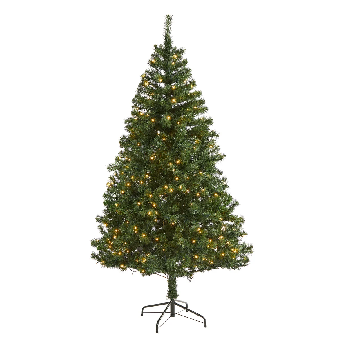 Nearly Natural 6` Northern Tip Pine Artificial Christmas Tree with 250 Clear LED Lights