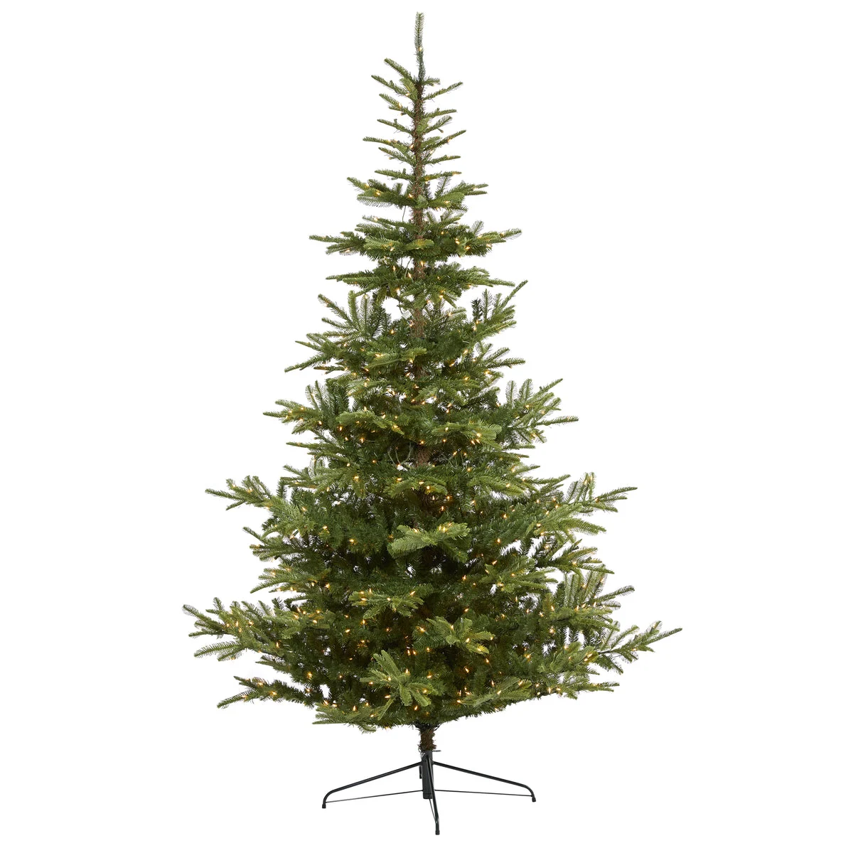 Nearly Natural 9` Layered Washington Spruce Artificial Christmas Tree with 750 Clear LED Lights and 2055 Bendable Branches