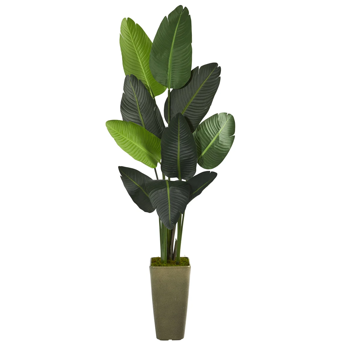 Nearly Natural 69`` Traveler`s Palm Artificial tree in Green Planter