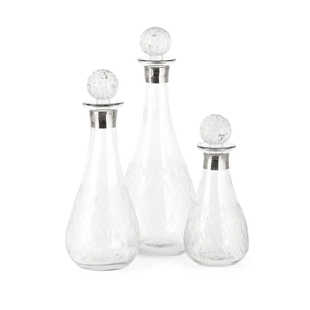 IMAX Worldwide Home PGA TOUR Mulligan Glass Bottles - Set of 3
