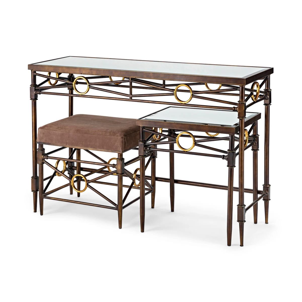 IMAX Worldwide Home PGA TOUR Clubhouse Table & Bench - Set of 3