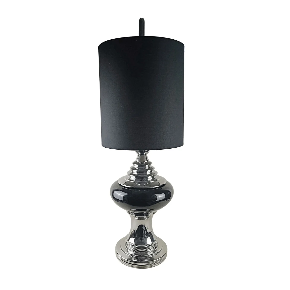 Sagebrook Home Ceramic 48`` Urn Table Lamp, Black/Silver