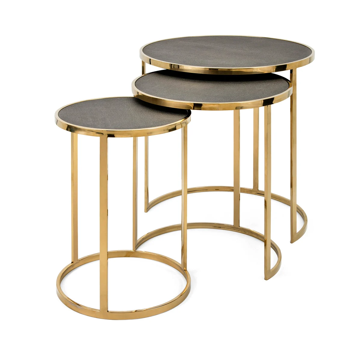 IMAX Worldwide Home Marek Stainless Steel Tables - Set of 3