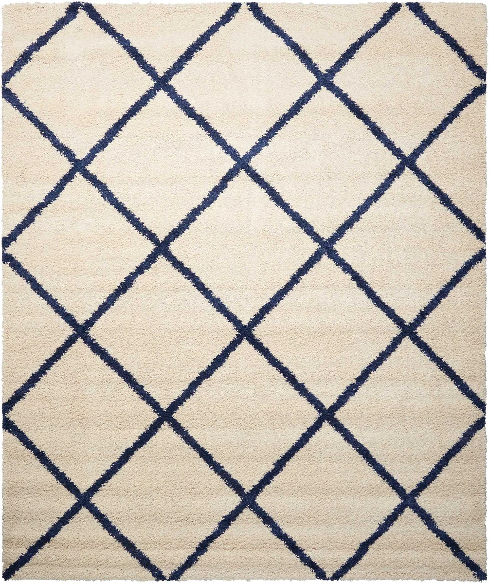 Nourison Brisbane Contemporary Ivory/Blue Area Rug