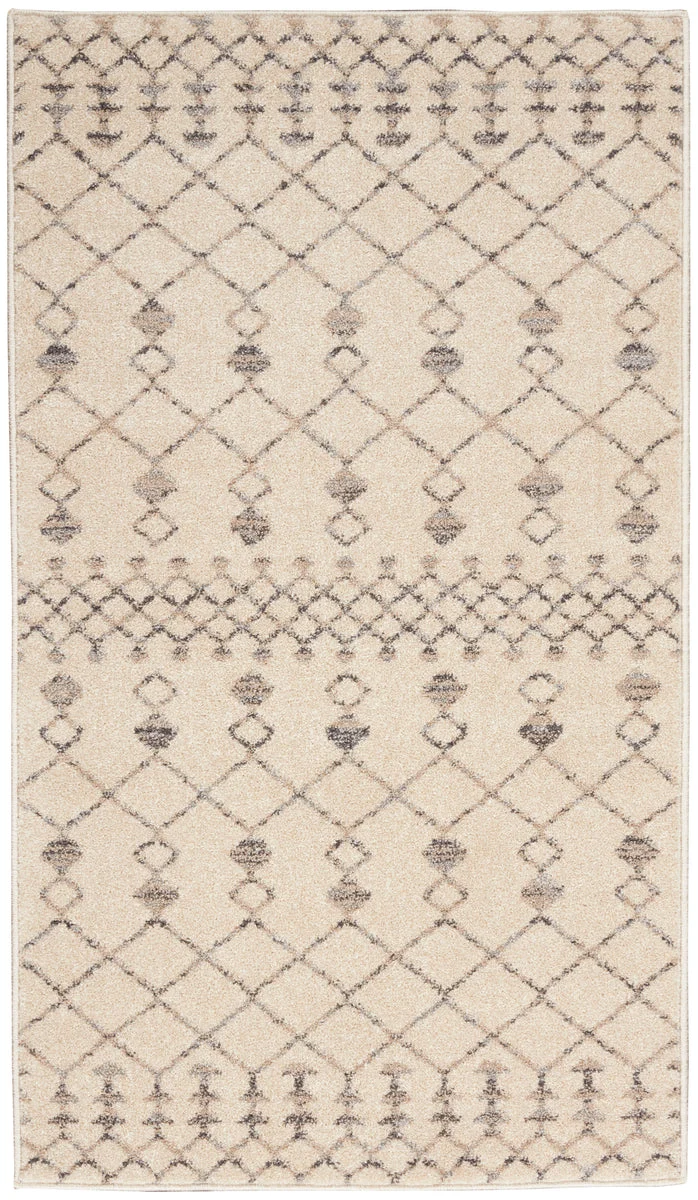 Nourison Royal Moroccan Contemporary Beige/Grey Area Rug